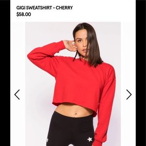 Like new SUB_URBAN RIOT cherry red sweatshirt